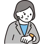 Business Person Looking At Wristwatch Trouble Woman SVG Icon